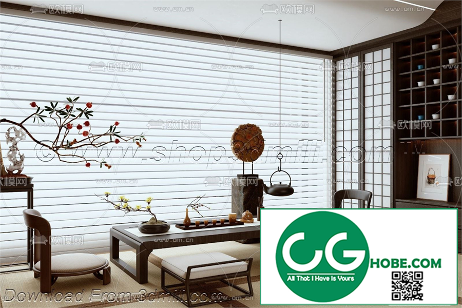 Tea Room 60 3D Model